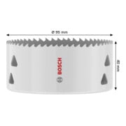 Bosch Multi Material Lochsäge mit Gewinde, 95 x 40 mm-5