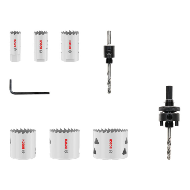 Bosch Multi Material Lochsägen-Set mit Gewinde, 19; 22; 29; 38; 44; 51 x 40 mm