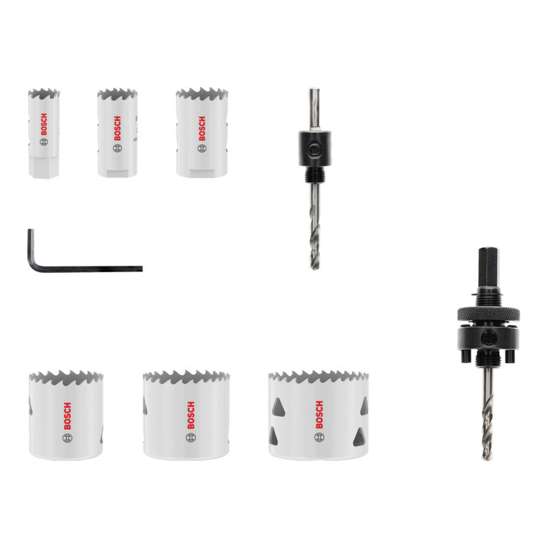 Bosch Multi Material Lochsägen-Set mit Gewinde, 19; 22; 29; 38; 44; 51 x 40 mm
