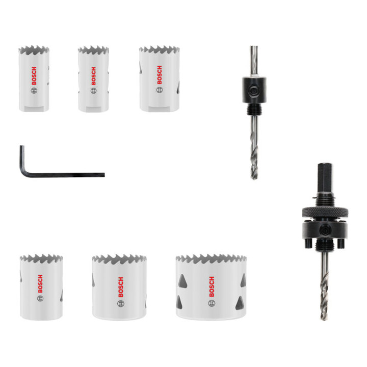 Bosch Multi Material Lochsägen-Set mit Gewinde, 19; 22; 29; 38; 44; 57 x 40 mm