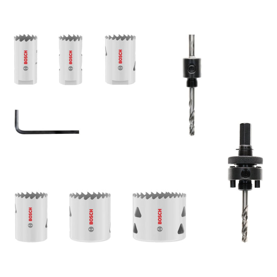 Bosch Multi Material Lochsägen-Set mit Gewinde, 19; 22; 29; 38; 44; 57 x 40 mm