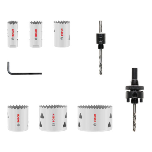 Bosch Multi Material Lochsägen-Set mit Gewinde, 20; 25; 32; 38; 51; 64 x 40 mm