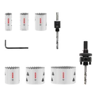 Bosch Multi Material Lochsägen-Set mit Gewinde, 20; 25; 35; 40; 51; 68 x 40 mm