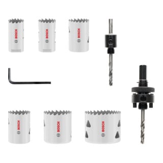 Bosch Multi Material Lochsägen-Set mit Gewinde, 24; 27; 32; 35; 40; 52 x 40 mm