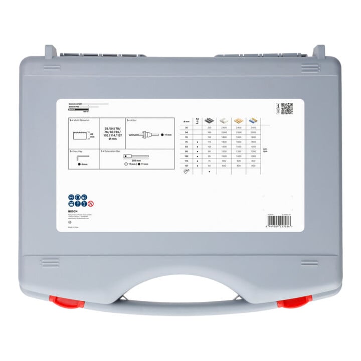Bosch Multi Material Lochsägen-Set mit Gewinde, 35/54/70/76/83/95/102/114/127 x 40 mm