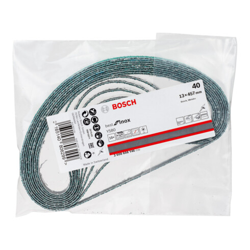 Bosch Nastro abrasivo Y580 Best for Inox, 13x457mm, 40