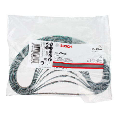 Bosch Nastro abrasivo Y580 Best for Inox, 13x457mm, 60