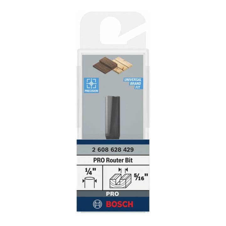 Bosch Nutfräser 1/4", D1 8 mm, L 19,5 mm, G 51 mm