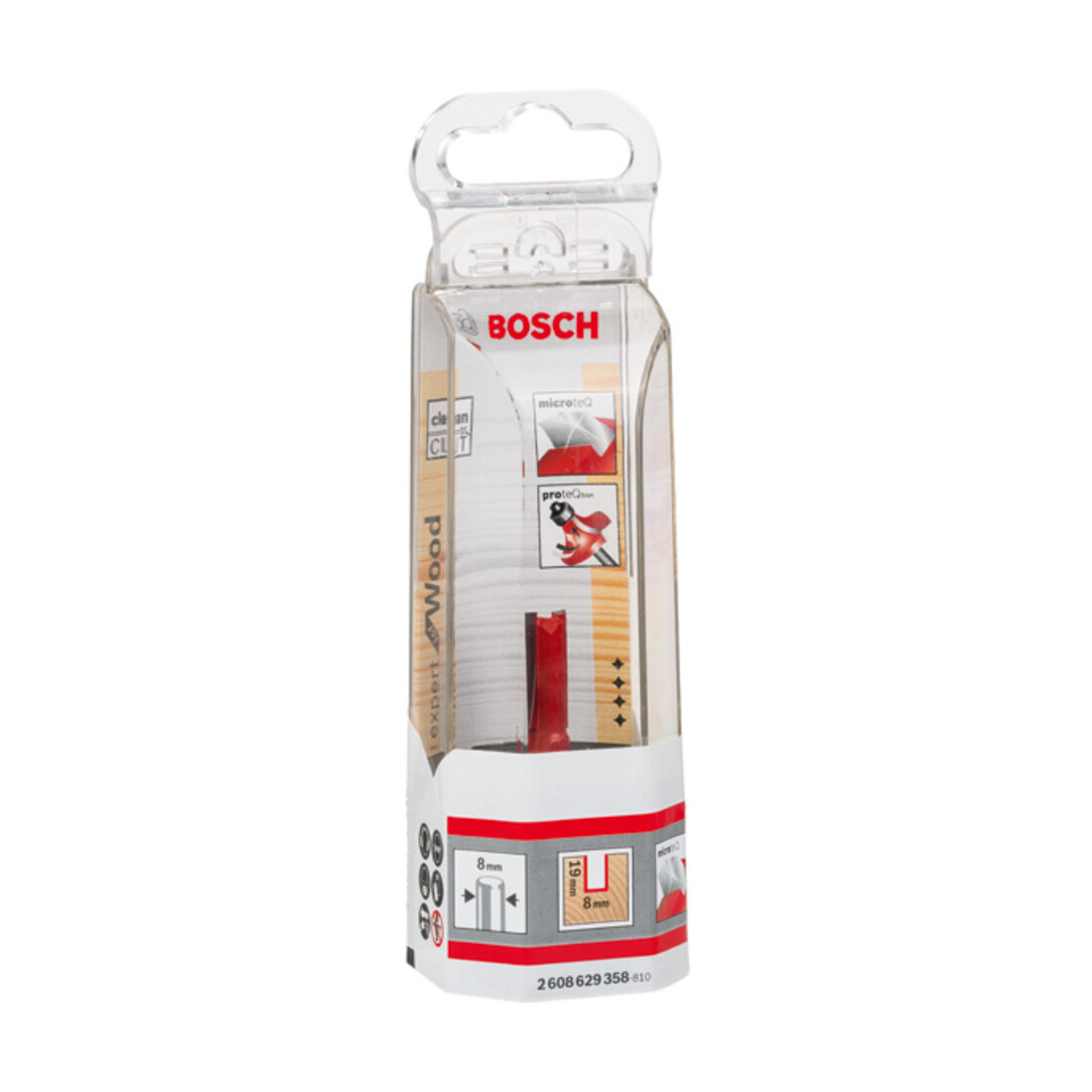 Bosch Nutfräser Expert for Wood 8 mm D1 8 mm L 19 mm G 52 mm