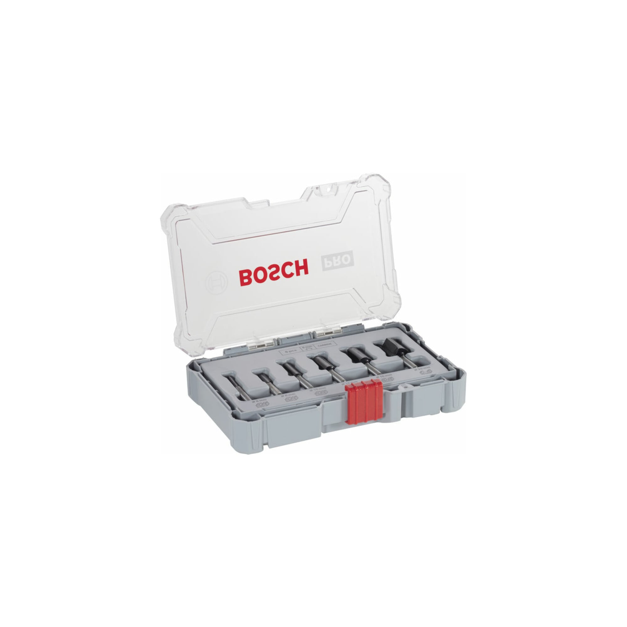 BOSCH Nutfräser-Set 6-mm-Schaft 6-teilig