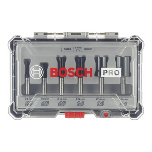 Bosch Nutfräser-Set 8-mm-Schaft 6-teilig
