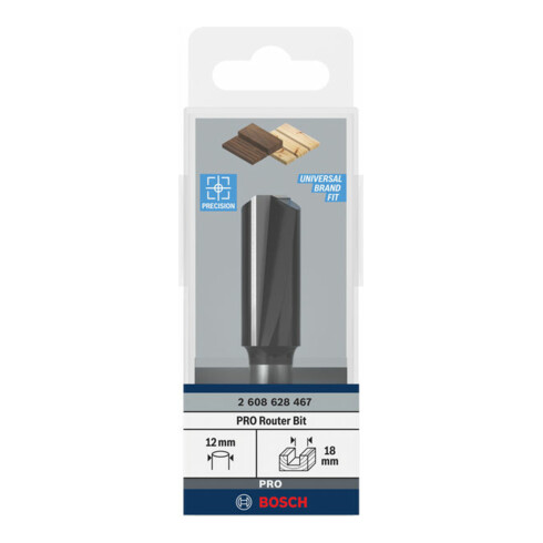 Bosch Nutfräser Standard for Wood 12 mm D1 18 mm L 40 mm G 81 mm