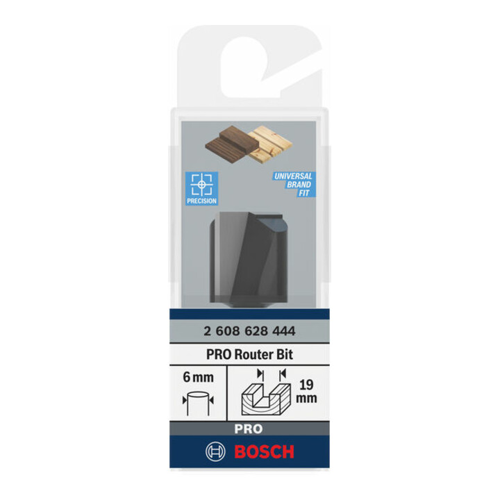Bosch Nutfräser Standard for Wood 6 mm D1 19 mm L 19,5 mm G 51 mm