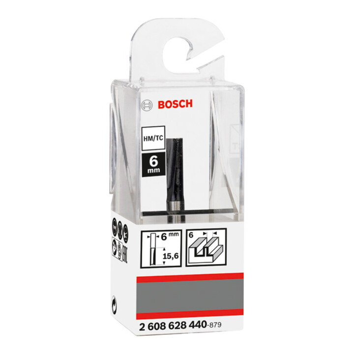 Bosch Nutfräser Standard for Wood 6 mm D1 19 mm L 19,58 mm G 51 mm