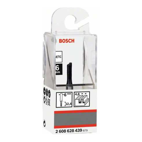 Bosch Nutfräser Standard for Wood 6 mm D1 4,8 mm L 12,4 mm G 51 mm