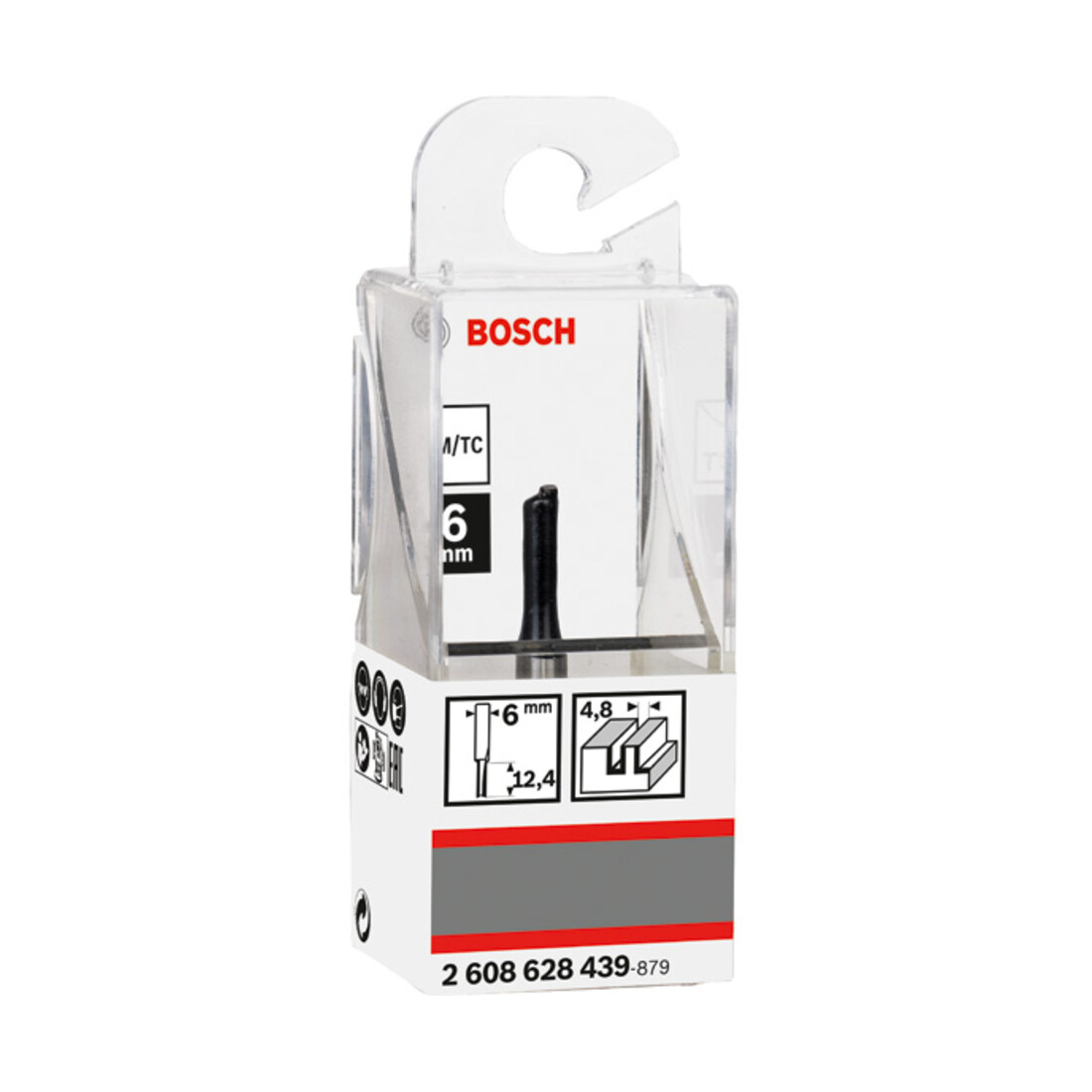 Bosch Nutfräser Standard for Wood 6 mm D1 4,8 mm L 12,4 mm G 51 mm