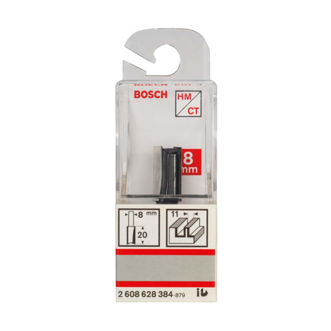 Bosch Nutfräser Standard for Wood 8 mm D1 11 mm L 20 mm G 51 mm