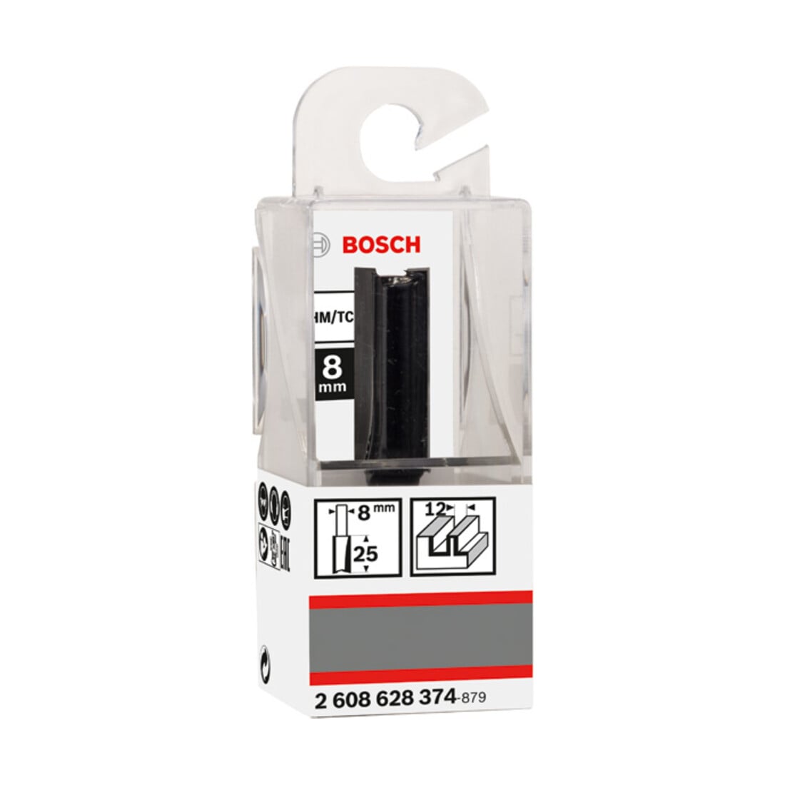 Bosch Nutfräser Standard for Wood 8 mm D1 12 mm L 32 mm G 62 mm