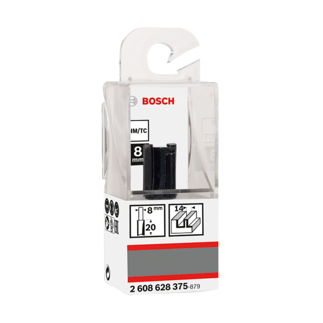 Bosch Nutfräser Standard for Wood 8 mm D1 14 mm L 20 mm G 51 mm