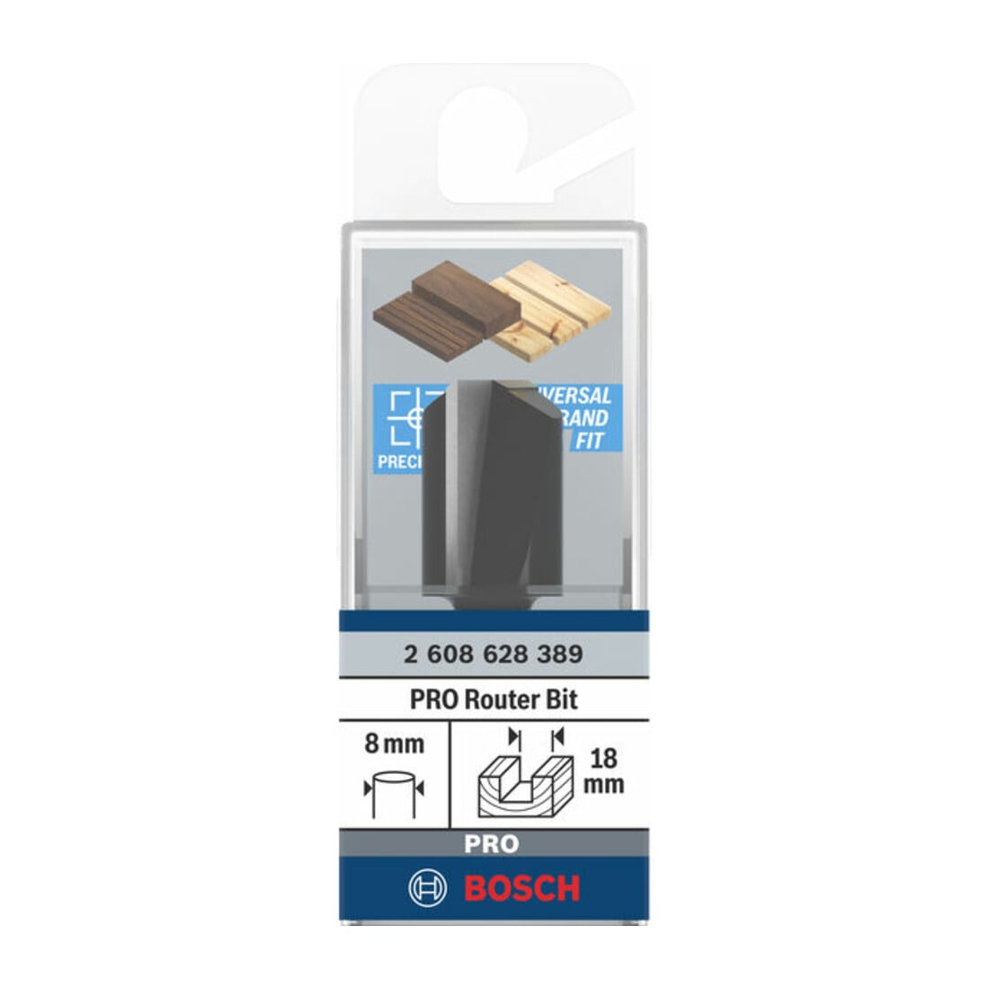 Bosch Nutfräser Standard for Wood 8 mm D1 18 mm L 25 mm G 56 mm