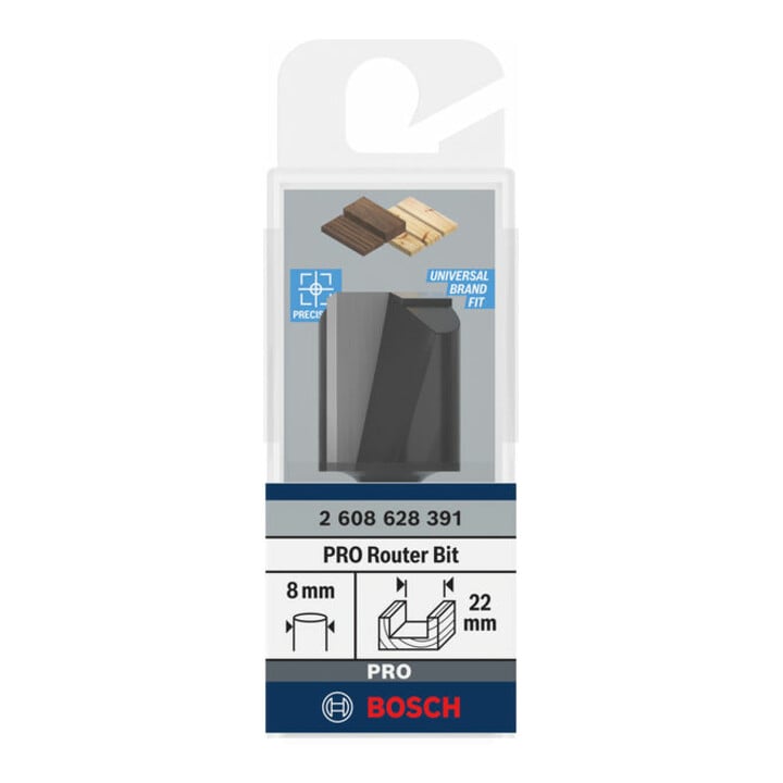 Bosch Nutfräser Standard for Wood 8 mm D1 22 mm L 25 mm G 56 mm