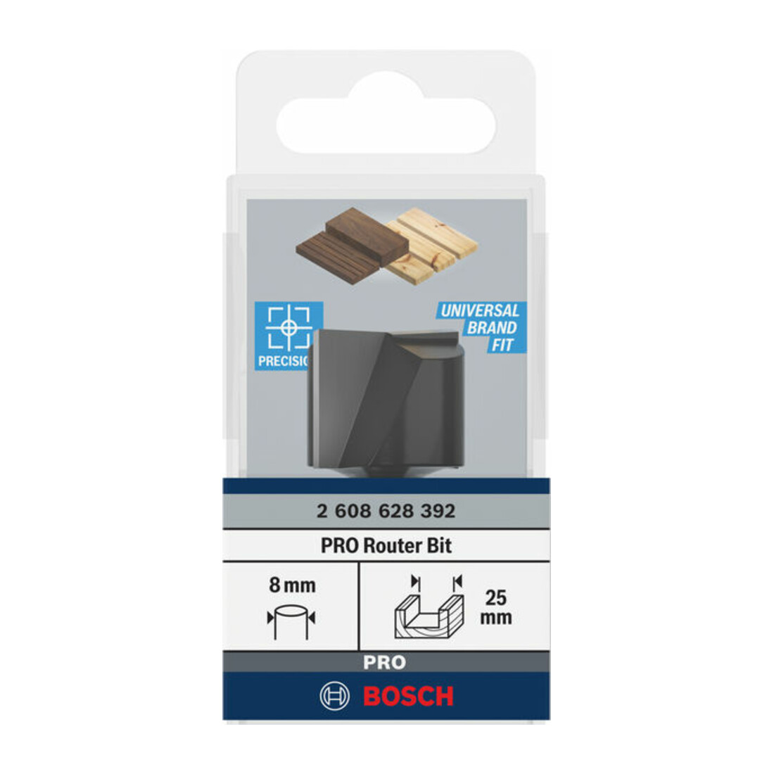 Bosch Nutfräser Standard for Wood 8 mm D1 25 mm L 20 mm G 51 mm