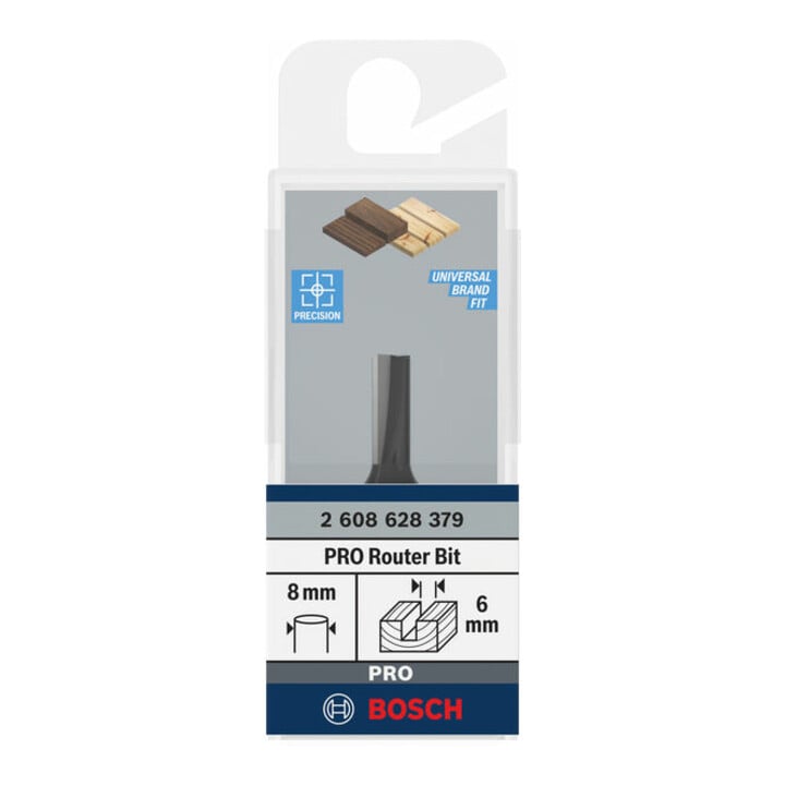 Bosch Nutfräser Standard for Wood 8 mm D1 6 mm L 16 mm G 48 mm