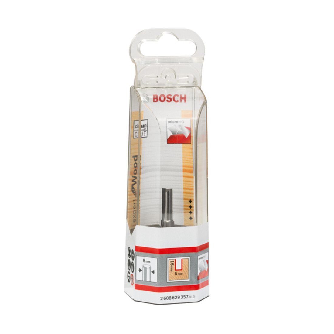 Bosch Nutfräser Vollhartmetall Expert for Wood 8 mm D1 6 mm L 16 mm G 51 mm
