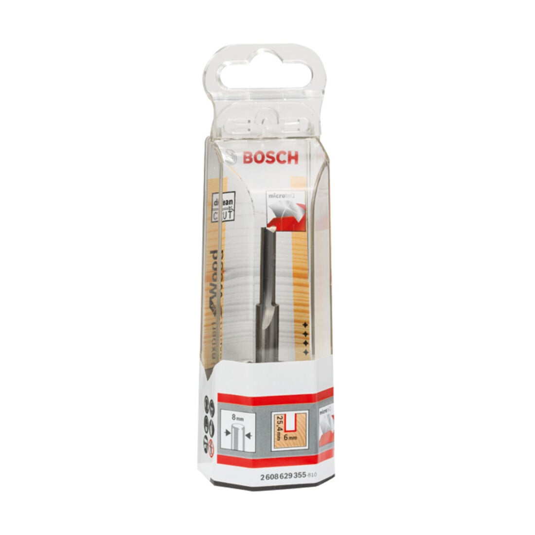 Bosch Nutfräser VollhartmetallExpert for Wood 8 mm D1 6 mm L 25,4 mm G 76 mm