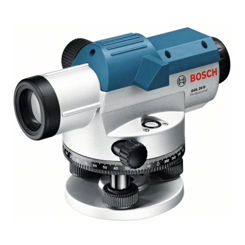 Bosch Optisches Nivelliergerät GOL 26 D mit Baustativ BT 160 Messstab GR 500