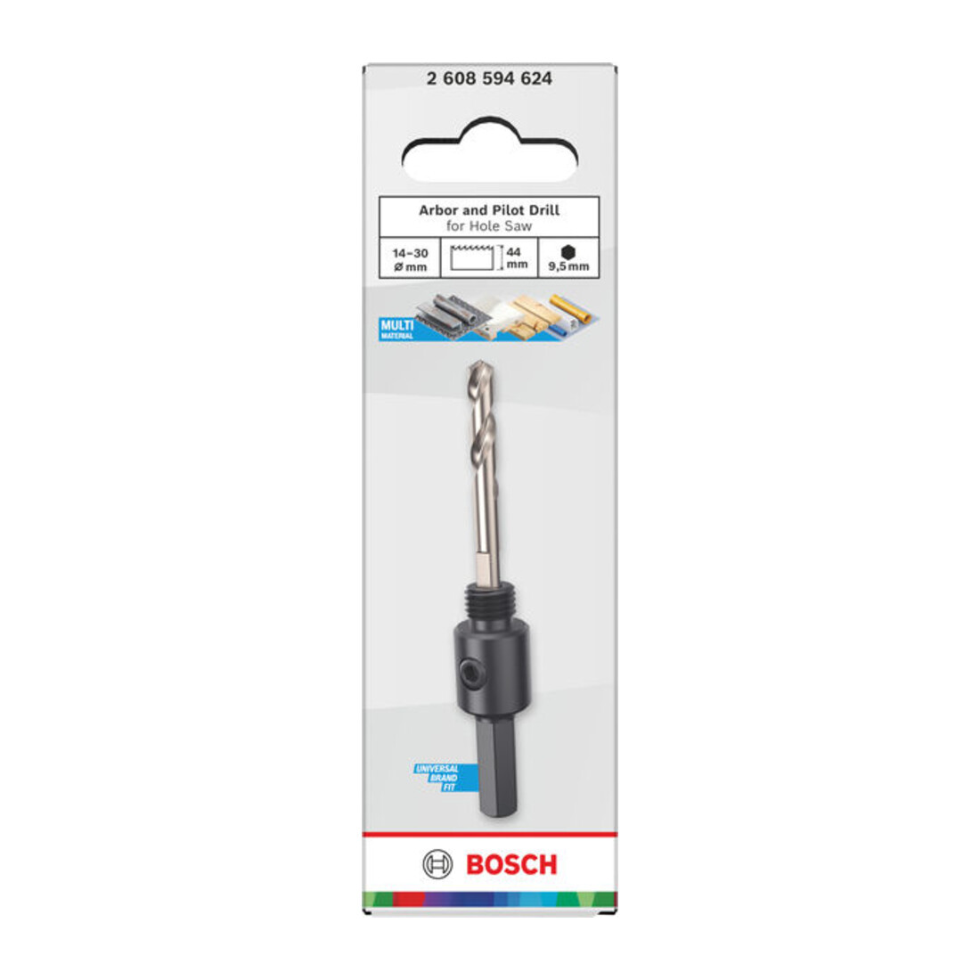 Bosch Opzethouder en centreerboor voor gatenzaag, 14-30 x 44 mm
