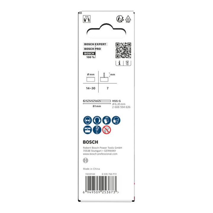 Bosch Opzethouder en centreerboor voor gatenzaag, 14-30 x 44 mm