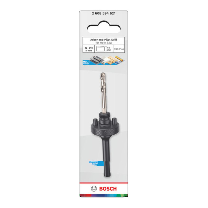 Bosch Opzethouder en centreerboor voor gatenzaag, 32-210 x 44 mm
