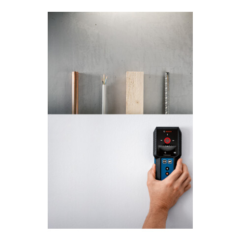 Bosch Ortungsgerät GMS 120-27 mit Tasche; 2 x 1,5 V LR6-Batterie (AA)