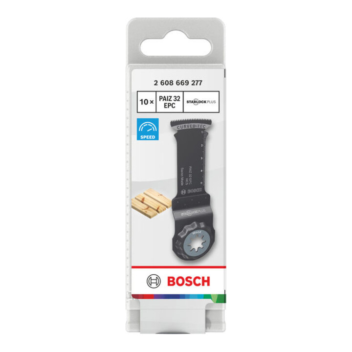 Bosch PAIZ 32 EPC Lames de scie plongeante bois, Starlock, 32 x 60 mm, 10 pièces