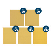 Bosch Papier abrasif EXPERT C470 A4, 230x280mm, K60/80/120/180/240, 15 pcs Starter Pack-2