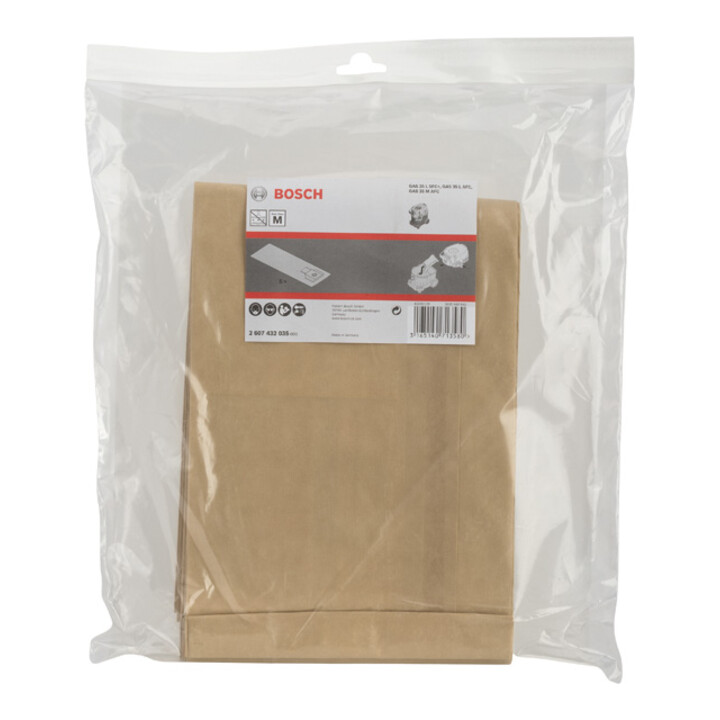 Bosch Papierfilterbeutel passend zu GAS 35 L AFC GAS 35 L SFC+, GAS 35 M AFC