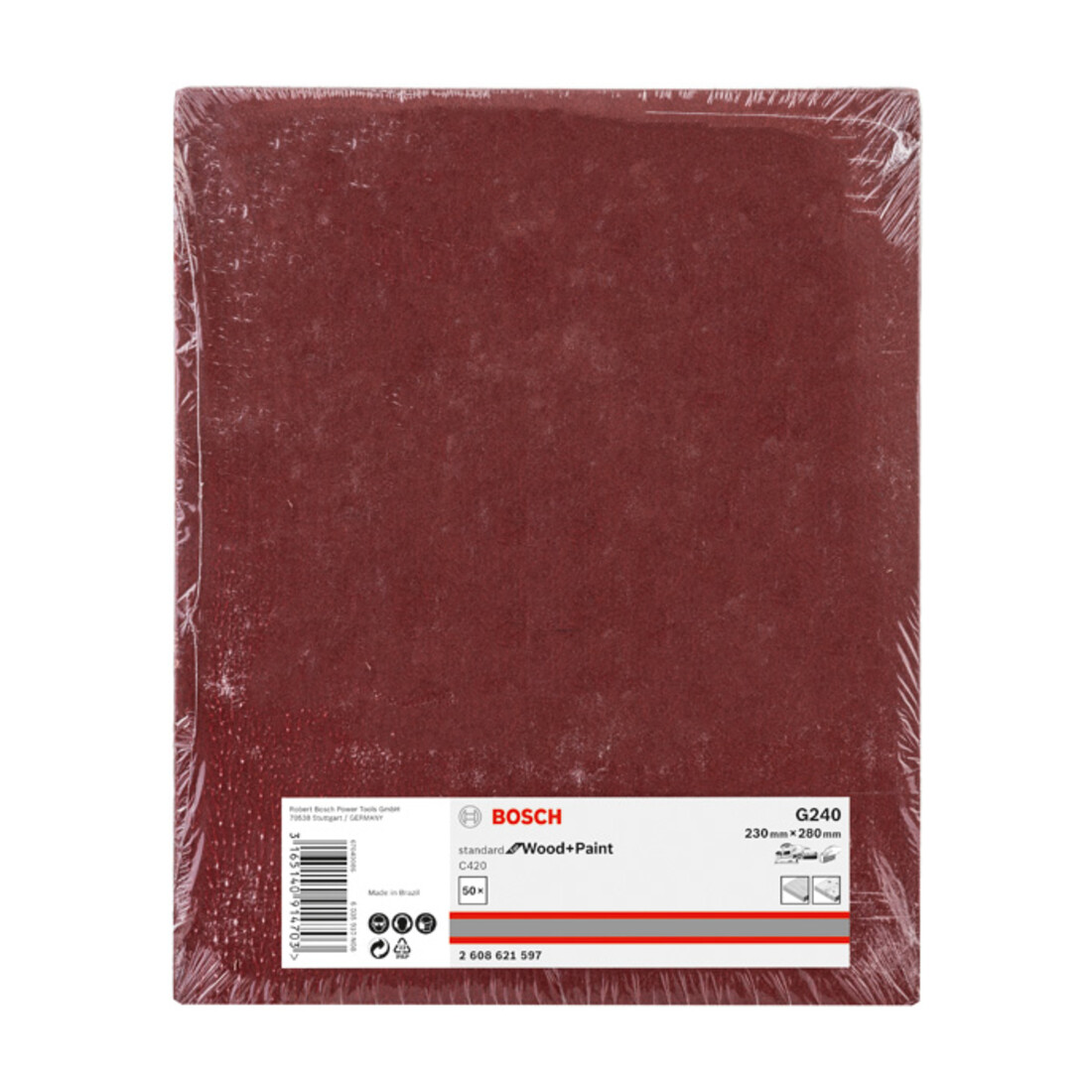 Bosch Papierschleifblatt C420 Standard for Wood and Paint 230 x 280 mm 240
