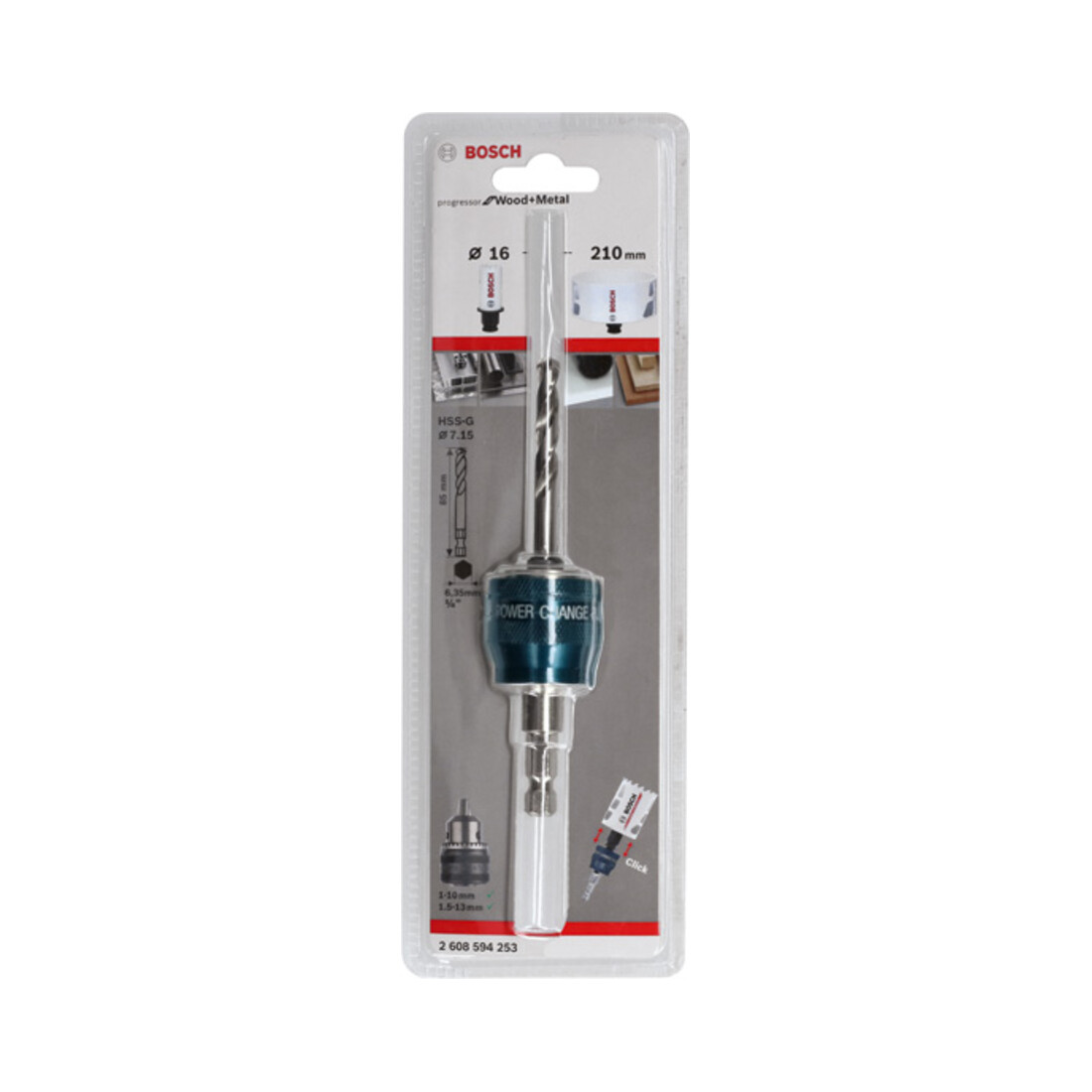 Bosch PC Plus opspandoorn 3,8", 8,7 mm centreerboor HSS-G 7,15 x 85 mm