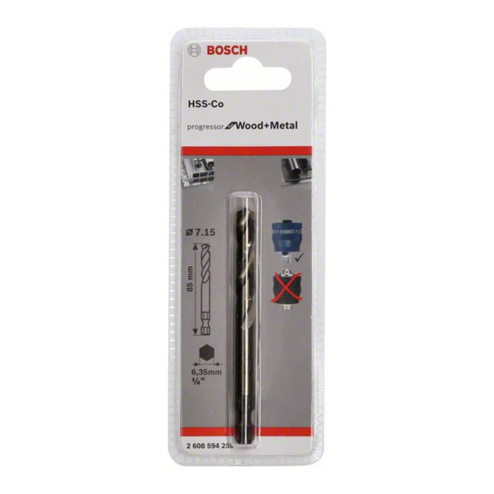 Bosch Perceuse centrale Plus HSS-Co 7,15 x 85 mm