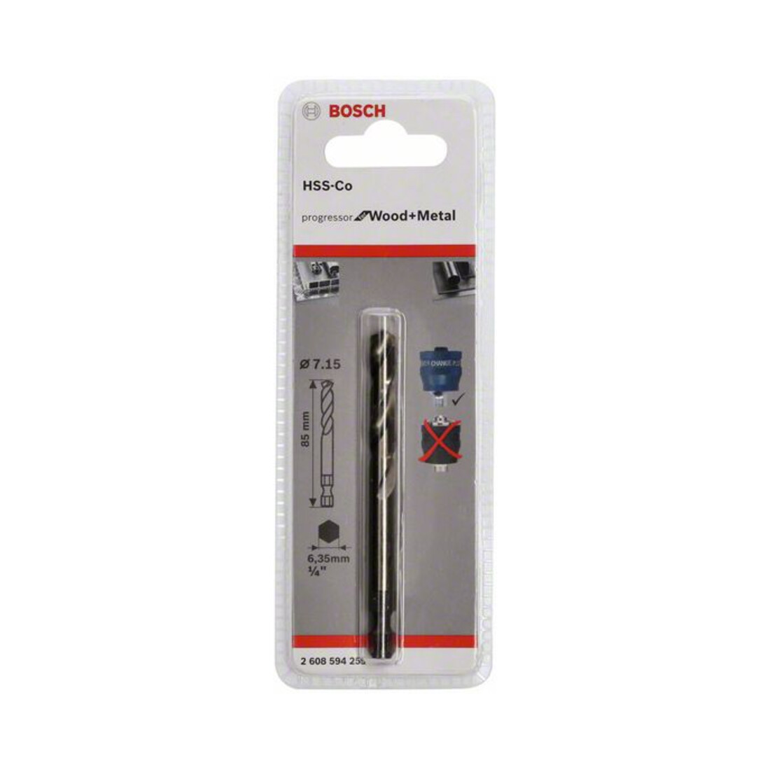 Foret de centrage Bosch Plus HSS-Co 7,15 x 105 mm 7,15 mm