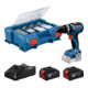 Bosch Perceuse-visseuse à percussion sans fil GSB 18V-65 avec 2 x batterie GBA 18V 4.0Ah, coffret L-Case Pick&Click