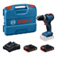 Bosch Perceuse-visseuse à percussion sans fil GSB18V-52 2 x batterie 18V 2,0Ah L-Case