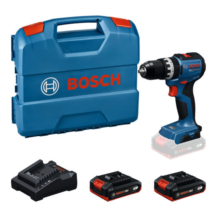 Bosch Perceuse-visseuse à percussion sans fil GSB18V-52 2 x batterie 18V 2,0Ah L-Case