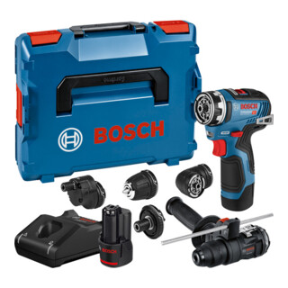 Bosch Perceuse-visseuse sans fil GSR 12V-35 FC, 2 x batterie GBA 12V 3,0Ah, 5 accessoires dans L-BOXX