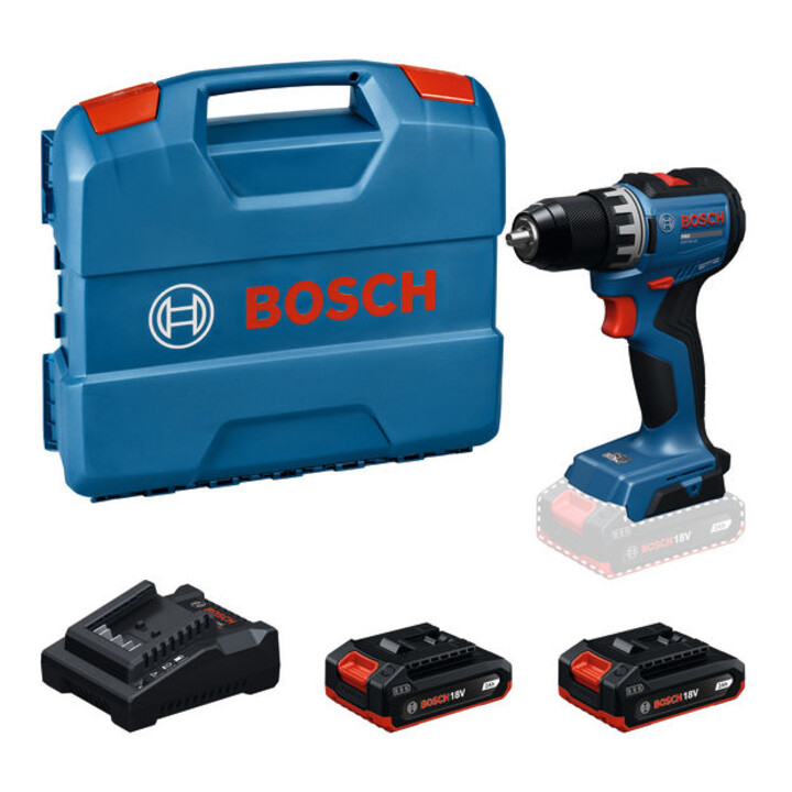 Bosch Perceuse-visseuse sans fil GSR18V-52 2 x batterie 18V 2,0Ah L-Case