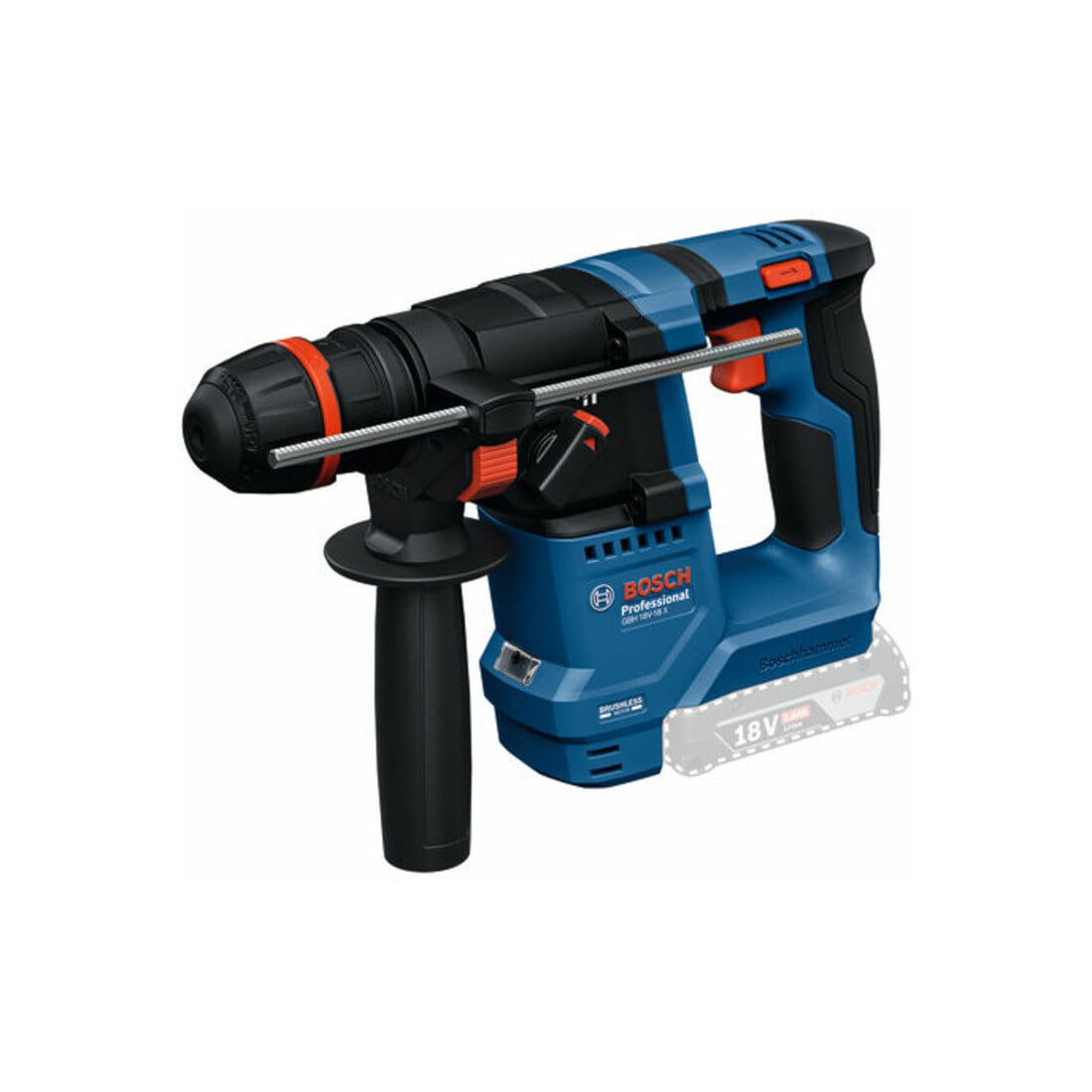 Bosch Perforateur sans fil avec ONECHUCK GBH 18V-18 X dans L-BOXX