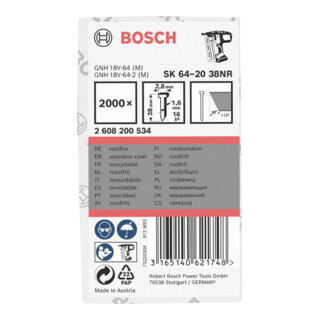 Bosch Perno svasato SK64 20NR
