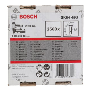 Bosch Perno svasato SK64 45G 1,6mm 45mm, zincato