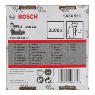Bosch Perno svasato SK64 55G 1,6mm 55mm, zincato